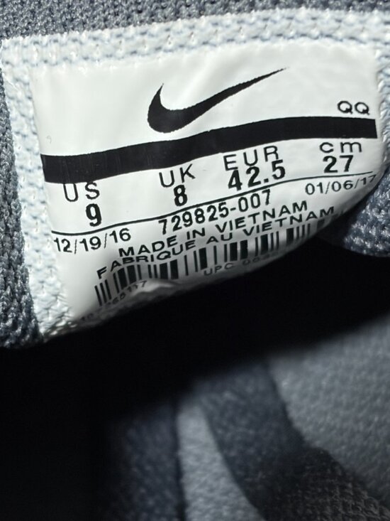 Nike SB Clutch Canvas Grey Men\'s Skateboarding Shoes Size 9